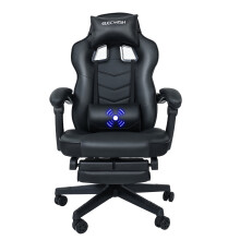 (Black with massage) Executive Computer Gaming Chair Office Recliner UK