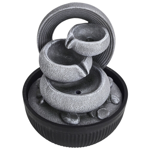 Living And Home Garden Fountain Resin Water Feature with LED Light 2