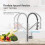 Kitchen Taps, Low Lead Commercial Solid Brass Single Handle Single Lever Pull Down Sprayer Spring Kitchen 5