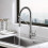 Kitchen Taps, Low Lead Commercial Solid Brass Single Handle Single Lever Pull Down Sprayer Spring Kitchen 3