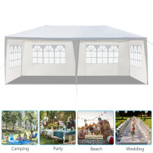 3*6m Garden Gazebo Canopy Outdoor Party Tent Marquee w/ 4 Sidewalls