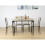 5pcs Dining Set Table in OAK - TAVOLO 1