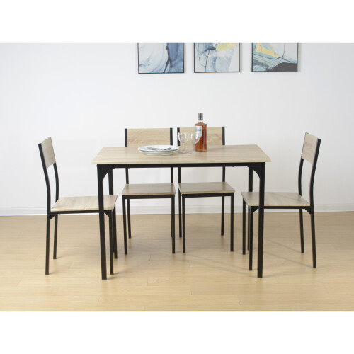 5pcs Dining Set Table in OAK - TAVOLO