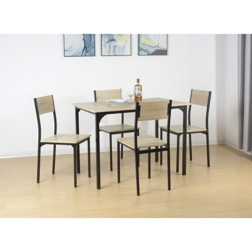 5pcs Dining Set Table in OAK - TAVOLO 1