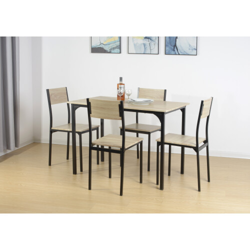 5pcs Dining Set Table in OAK - TAVOLO 2