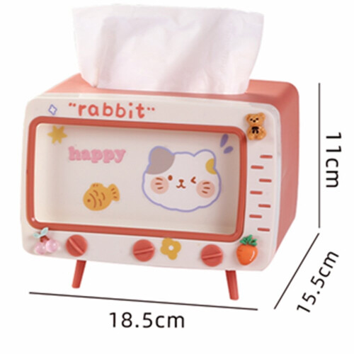 (Grey) Cute TV Decor  Multifunction Phone Holder Tissue Box Holder 2