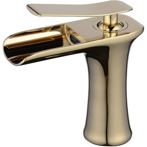 (Gold) Bathroom Basin Waterfall Faucet Mixer Taps 2