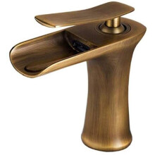 (Antique Brass) Bathroom Basin Waterfall Faucet Mixer Taps