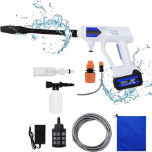 (with 1 Battery Extension Rod, Adjustable Nozzle, 300ml Foam Pot, 16.4ft Hose with Filter and Storage Bag ) 21V Portable Pressure Washer Pressure Washer with Battery Car Power Washer Battery Makita Compatible