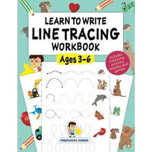 Learn to Write Line Tracing Workbook - Ages 3-6: Pen control, handwriting, and drawing practices for kindergarten toddlers and preschool kids incl.
