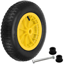 14" Pneumatic Wheelbarrow Wheel (YELLOW) for Wheelbarrow Sack Truck