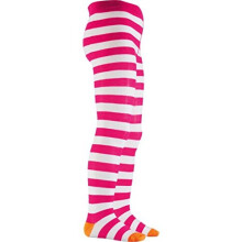 Playshoes Girl's Blockringel Oeko-tex Standard 100 Tights, Pink (Pink/White), 3-4 Years (98/104)