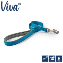 Ancol Viva Padded Nylon Lead Blue 19mm x 1m Dog Puppy Leash Snap Hook