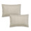 Pineapple Elephant Tamba Jersey Stripe Linear Quilted Oxford Pillow Case, Natural, Pair 3