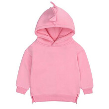 famuka Unisex Toddlers Sweatshirt Solid Colors Baby Hoodie (Pink, 12-24 Months)