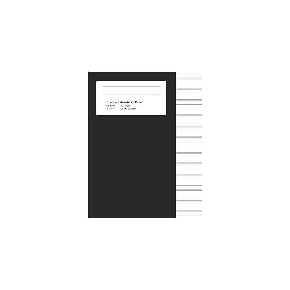 Standard Manuscript Paper: Black Cover Blank Sheet Music Notebook (Notebook for Musicians)