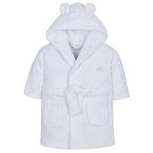 Babytown Baby Boys & Girls Soft Plush Fleece Dressing Gown White 0-6 Months