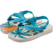 Havaianas Unisex Baby Disney Classics II Flip-Flop, Beige Straw/Blue, 6 UK Child