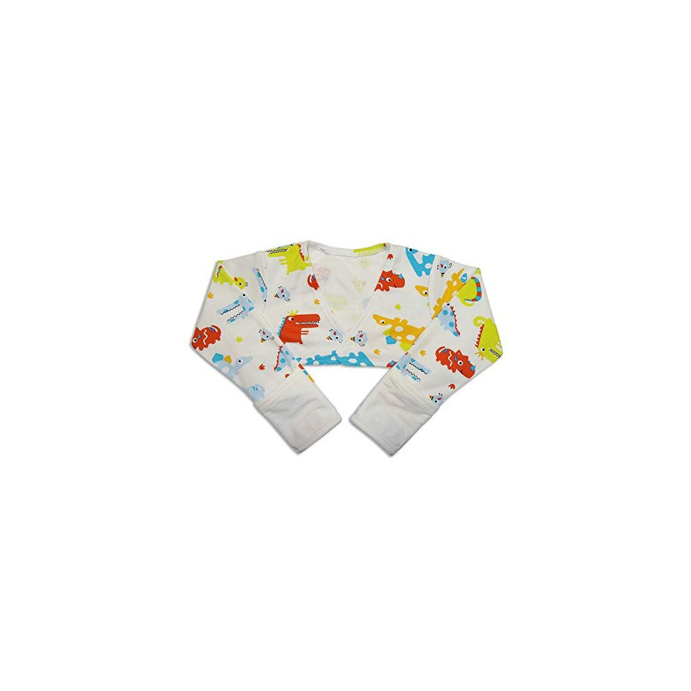 Zinc-Infused Flip Mitten Sleeves For Kids With Eczema (Dinosaur, 6 Month) Edenswear
