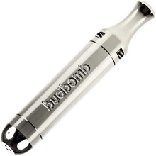 Budbomb pipe with extended smoke path, silver, PatchouliWorld