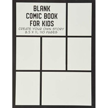 Blank Comic Book for Kids: 100-Page 8.5x11 DIY Sketch & Storybook with 12 Panel Grids, Tips & Example Pages