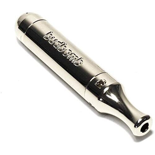 Budbomb pipe with extended smoke path, silver, PatchouliWorld 1