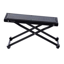 Rayzm Guitar Footrest with Anti-Slip Rubber Pad, Foldable Metal Guitar Footstool for Classical/Acoustic/Electric Guitar, Height Adjustable, Super