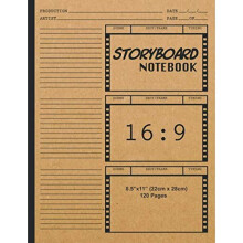 Storyboard Notebook 16:9: Blank Storybook Sketchbook | 16:9 Thumbnail Template Panels | Large Story Board Sketch Pad | Professional Storyboard Journal