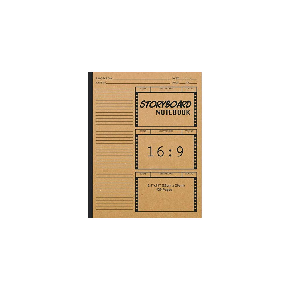 Storyboard Notebook 16:9: Blank Storybook Sketchbook | 16:9 Thumbnail Template Panels | Large Story Board Sketch Pad | Professional Storyboard Journal