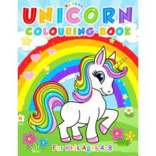 Rainbow Unicorn: Colouring Book For Kids Ages 4-8 (UK Edition)