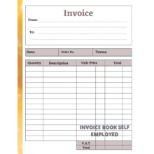 invoice book self employed: Large Print invoice book A4 , Personalised Invoice Book for Self Employed , 100 Pages (8.5 x 11) inches , Duplicate