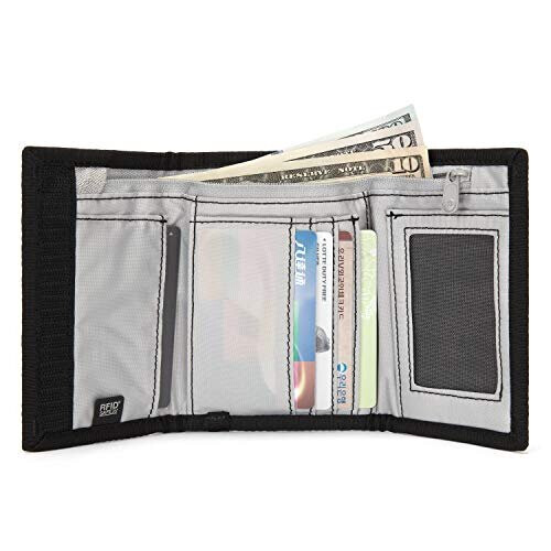 Pacsafe RFIDsafe Z50 RFID Blocking Tri-fold Wallet - with 6 Card Slots, Black 2