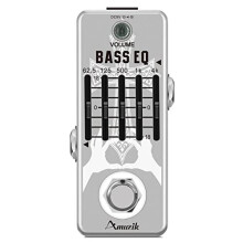 Amuzik Bass EQ Pedal 5 Band Equalizer Pedals For Bass Guitar With 5 Band Graphic Mini Size True Bypass