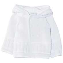 Dandelion Knitted Unisex Baby Jacket for 3 - 6 Months White