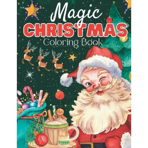 Christmas Coloring Book Large Print: Large Print Christmas Coloring Book For Adults Featuring ...