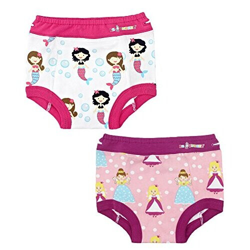 Ez Undeez Toddler Girls Underwear, Padded Potty Training Briefs