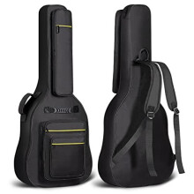 CAHAYA Jumbo Dreadnought Guitar Bag 42/43/44in, 12mm Padding, Waterproof Case with Dual Adjustable Straps, 4-Pocket Gig Bag CY0284