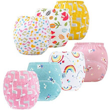 JackLoveBriefs 7 Pack Potty Training Pants for Boys Girls, Learning Designs Training Underwear Pants 3T Size:S Orange