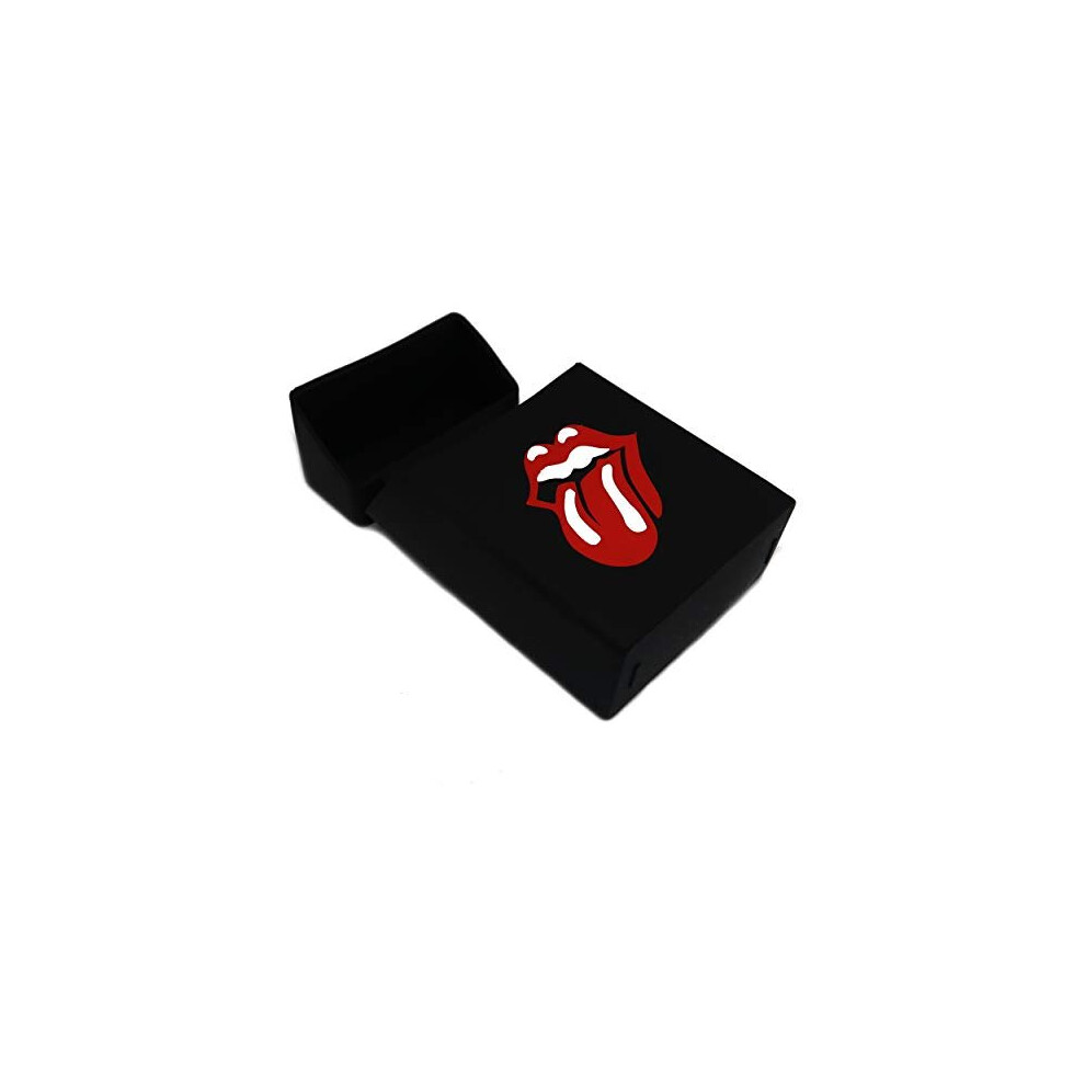 Silicone Cigarette Case Pack Box Cover Cig Holder King Size Cigarettes Tongue Black Design Novelty Gifts for Him Her Accessory BestWayDigital