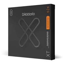 D'Addario Guitar Strings - XT Phosphor Bronze Coated Acoustic Guitar Strings - XTAPB1047-3P - Extended String Life with Natural Tone & Feel - For