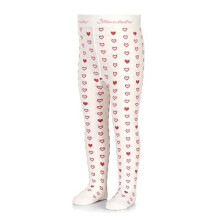 Sterntaler Baby_Girl's Strumpfhose Herzen Pantyhose, Ecru, 6-9 Months