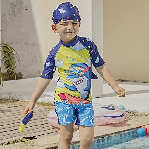 KAKU NANU Baby Swimsuit,UV Baby Swimming Costume One-Piece Baby Wetsuit ...