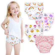 Max Shape Potty Training Pants Girls 2T,3T,4T,Toddler Training Underwear for Baby Girls 4 Pack (Rainbow, 2 years)