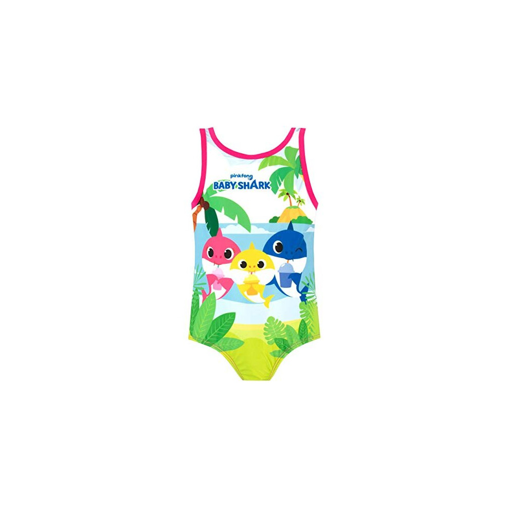 Pinkfong Girls Baby Shark Swimsuit Pink 6 7 Years on OnBuy