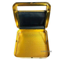 Automatic Rolling Tin Cigarette Machine Baccy Portable Metal Box for Rolling Tobacco, Smoking Roller and Storage Case (Gold)