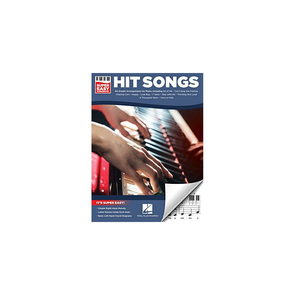 Hal Leonard Publishing Corporation Hit Songs Super Easy Songbook Piano Book