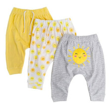 Cute On 3 Pack Unisex Kids Toddler Harem Pants Cotton Elastic Trousers (36 Months, 14 Sun)