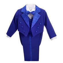 Lito Angels Baby Boys Tuxedo Wedding Suits & Blazers, Page Boy Formal Outfit 5 Pieces Set with Waistcoat, Age 12-18 Months, Royal Blue