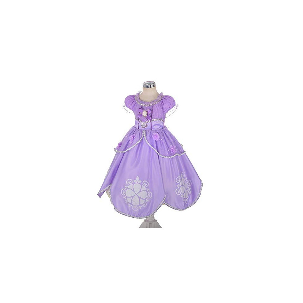 Lito Angels Sofia the First Princess Costume Fancy Dress Up for Kids Girls Halloween Birthday Party Outfit Age 5 6 Years Floor Length on OnBuy