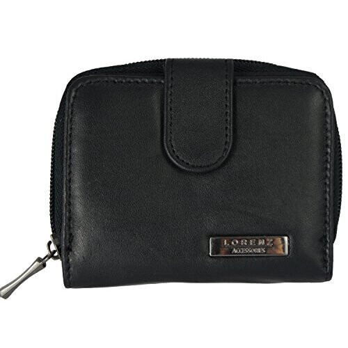 Ladies Real Soft Leather Purse/Wallet with Pass/ID Holder Black